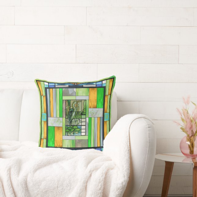 Coussin Verre coloré de Héron Bleu (Canapé)