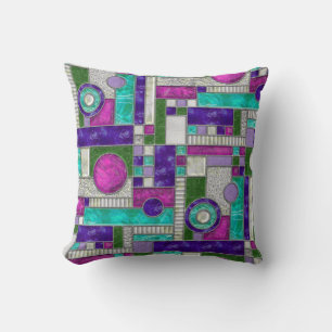 Coussin Verre Turquoise rose