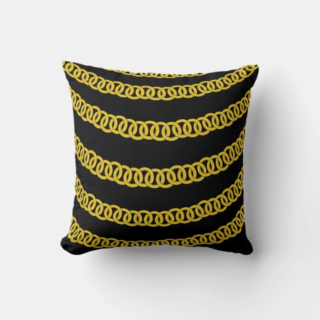 Coussin Verrouillages Gold Black (Recto)