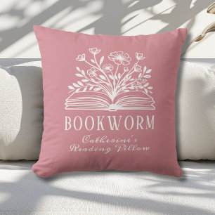 Coussin Vers de livre Amateurs de livre Blush Pink Personn