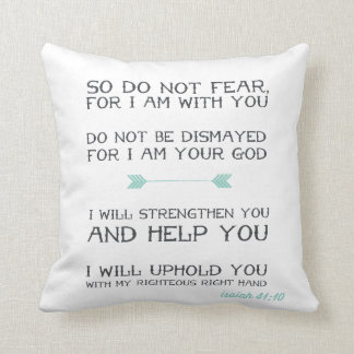 Coussin Vers inspiré de bible du 41:10 % pipe% d'Isaïe