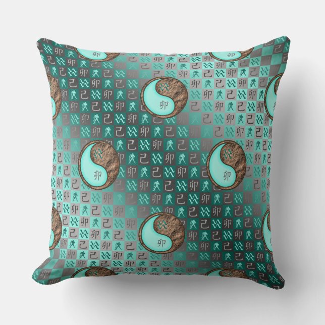 Coussin Verseau & Lapin de Terre (Recto)