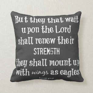 Coussin Verset biblique : Ailes aigle