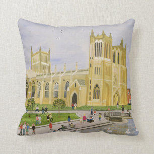 Coussin Vert 1989 de cathédrale et d'université de Brist