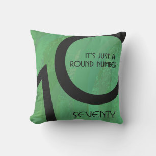 Coussin Vert 70 Décennie Anniversaire