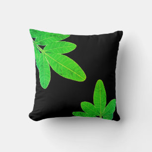 Coussin vert brésilien saint feuille oreiller