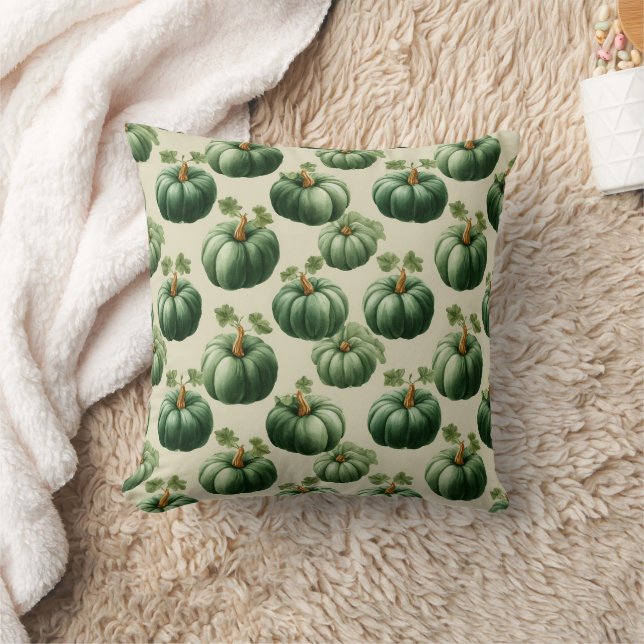 Coussin Vert Citrouille Automne Accueil Design Jeu d'oreil (Couverture)