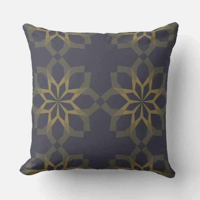 Coussin Vert, cool, unique, abstraction fleur tendance (Recto)