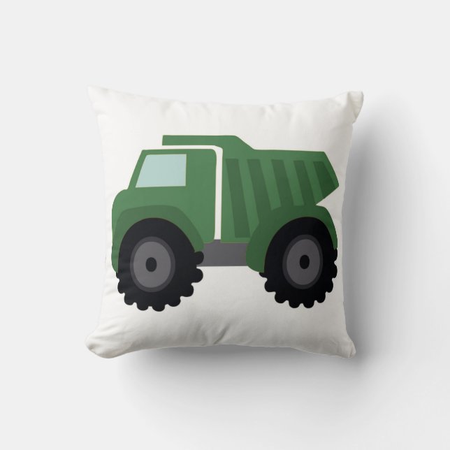 Coussin vert de camion à benne basculante (Recto)