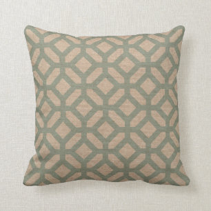 Coussin Vert de Seafoam de motif d'hexagone