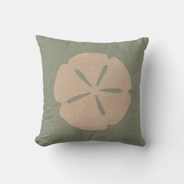 Coussin Vert de Shell Seafoam de mer du dollar de sable (Recto)