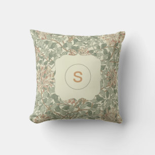 Coussin Vert doux Vintage William Morris Honeysuckie