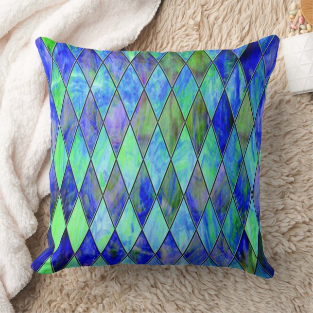 Coussin Vert et bleu (Couverture)