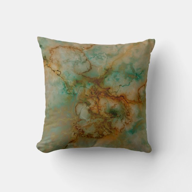 Coussin Vert et marbre d'or (Recto)