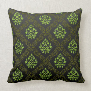 Coussin Vert floral de papier peint
