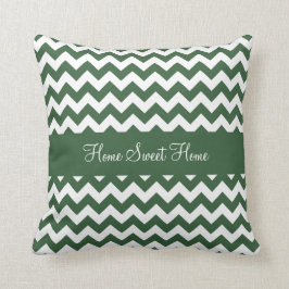 Coussin Vert forêt Chevron