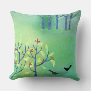 Coussin Vert moderne Abstrait
