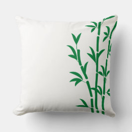Coussin Vert moderne blanc bambou vert tendance chic