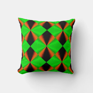 Coussin Vert noir orange