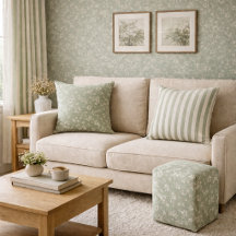 Vert sauge floral, Maison de campagne, Cottage cor
