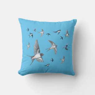 Coussin Vestige d'oiseaux avageurs volants