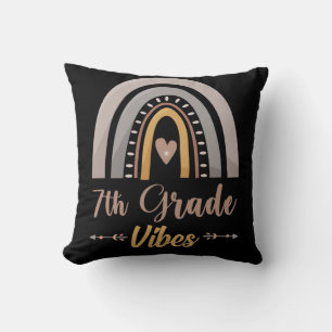 Coussin Vibes de 7e année Septième année Retour à l'école