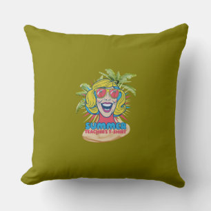 Coussin Vibes de l'enseignant été super Lancer l'oreiller