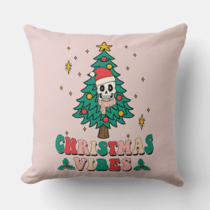 Coussin Vibes de Noël de l'oreiller à lancer carré