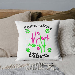 Coussin Vibes De Pâtes De Chat Bouddles Sur Cute Moderne F