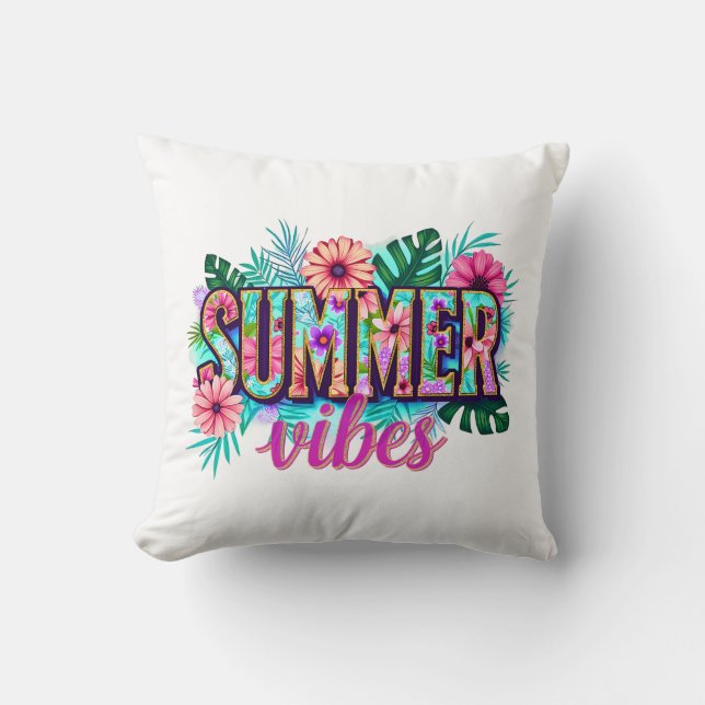 Coussin Vibes d'été (Recto)
