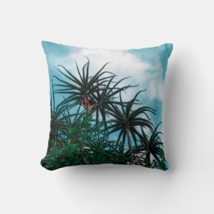 Coussin Vibes d'été Palm Tree Feuilles Pale Green