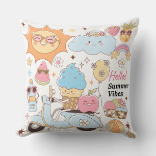 Coussin Vibes d'été Pastel