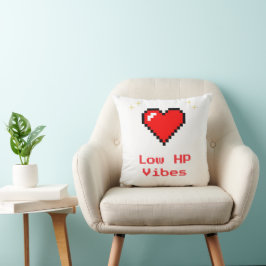 Coussin Vibes HP basse - Pixel Heart Gamer Jeu d'oreiller