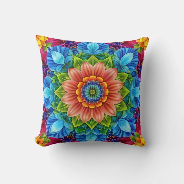 Coussin Vibrant Floral Medley (Recto)