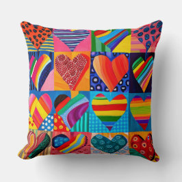 Coussin Vibrant multicoeur