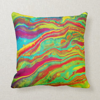 Coussin "vibrant" psychédélique