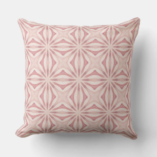 Coussin Vibrant rose géométrique méditerranéen inspiré