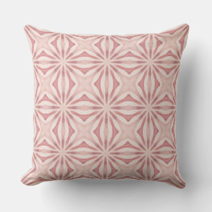 Coussin Vibrant rose géométrique méditerranéen inspiré