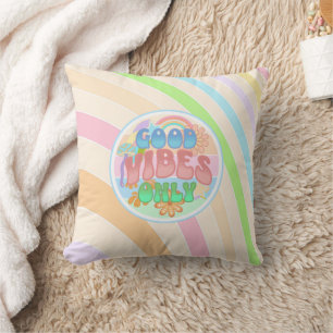 Coussin Vibrations rétro positives uniquement Couleurs vin