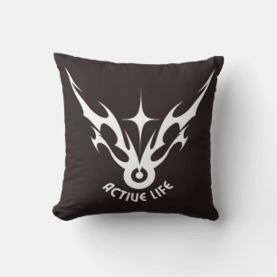 Coussin Vie active – Emblème étoile Tribal Wings