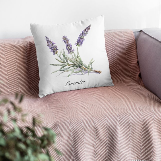 Coussin Vie de plantes : Lavande, personnalisable (Créateur téléchargé)