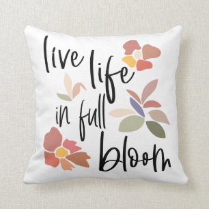 Coussin Vie En Pleine Fleur Script De Citation Positive