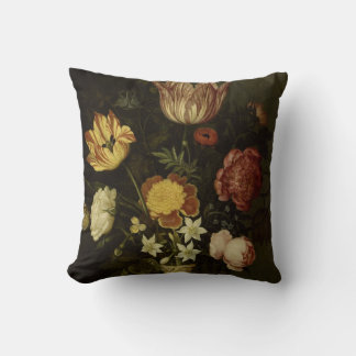 Coussin Vie morte avec des fleurs dans un Vase Wan-li Ambr