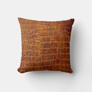 Coussin Vieil brun cuir animal texture