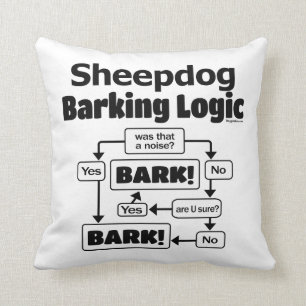 Coussin Vieille logique anglaise d'écorcement de chien de