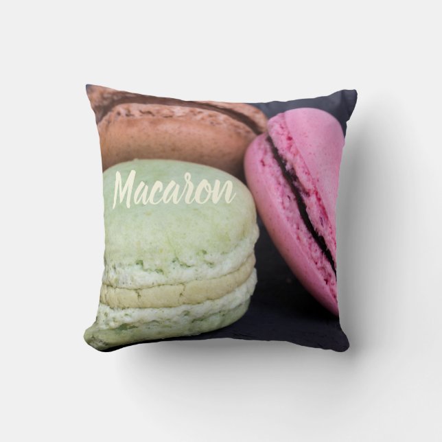 Coussin Viennoiseries Macaron pour le cadeau de dent sucré (Recto)