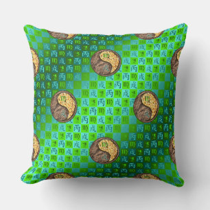 Coussin Vierge & Chien de Feu