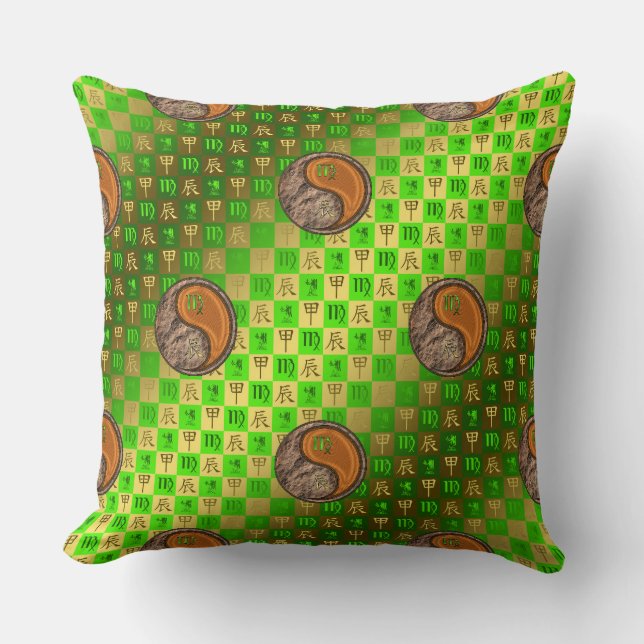 Coussin Vierge & Dragon de Bois (Recto)