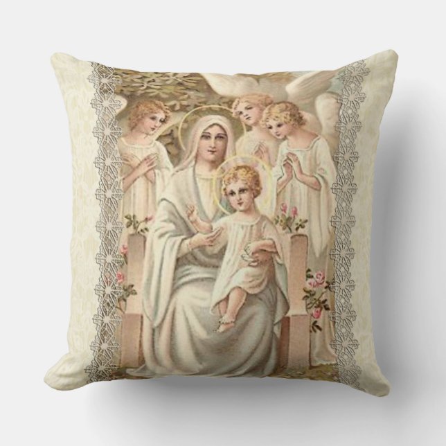 COUSSIN "VIERGE MARIE AVEC DES ANGES ET BÉBÉ JÉSUS (Recto)