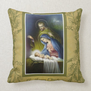 Coussin Vierge Marie catholique traditionnel, Joseph,